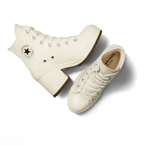 Converse Women's Cream Heeled Boots - Picture 2 of 7